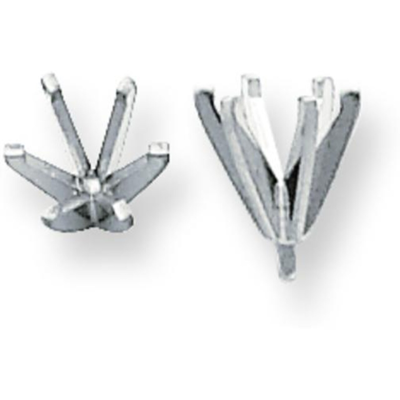 14K White Gold 6 Prong Round Peg High Setting (2.40 to 11.20mm)